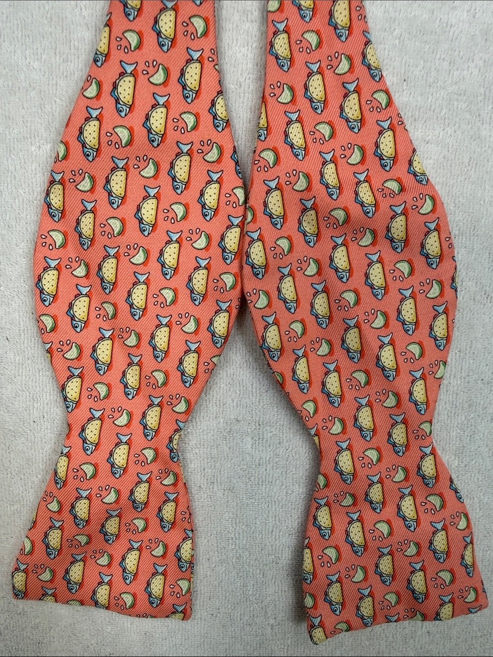Vineyard Vines Fish Taco Novelty Silk Bow Tie